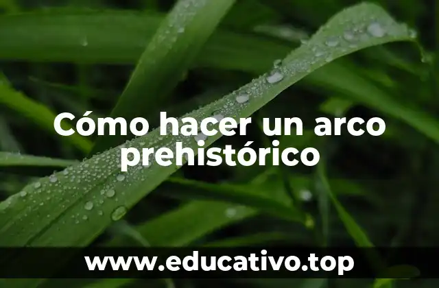 Cómo hacer un arco prehistórico
