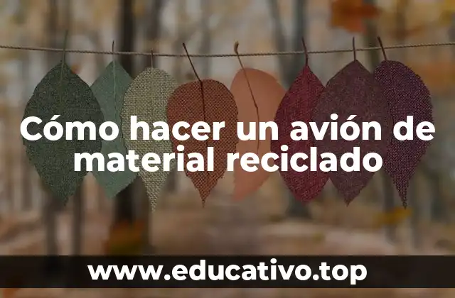Cómo hacer un avión de material reciclado