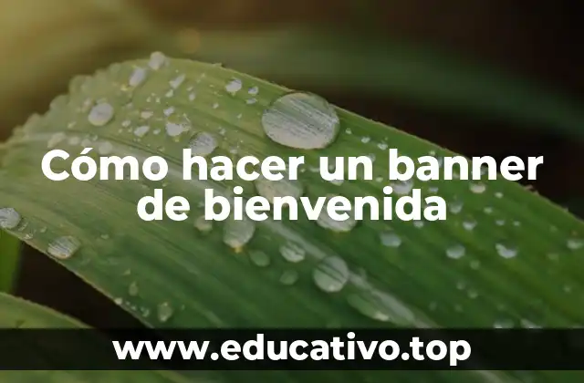 Cómo hacer un banner de bienvenida
