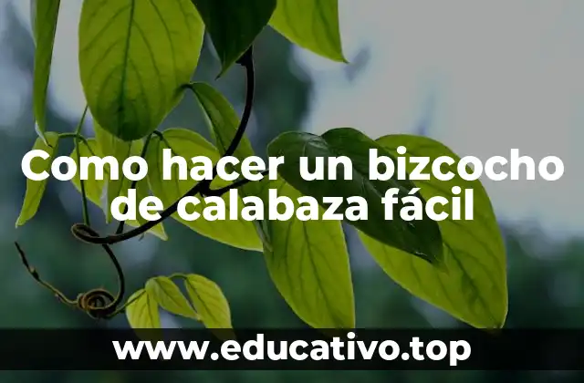 Como hacer un bizcocho de calabaza fácil