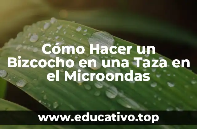 Cómo Hacer un Bizcocho en una Taza en el Microondas