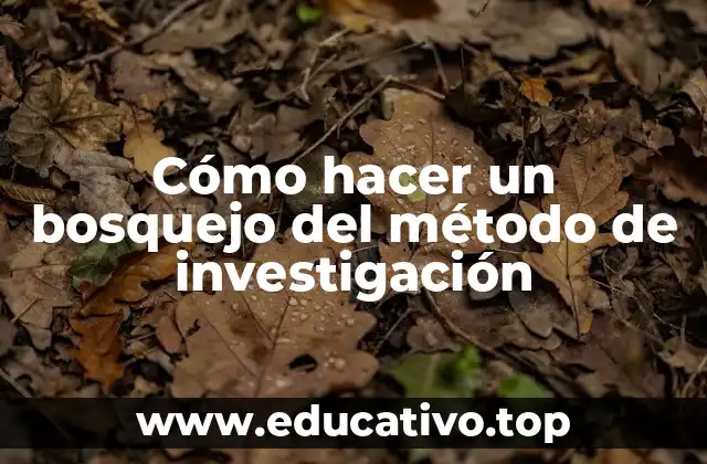 Cómo hacer un bosquejo del método de investigación