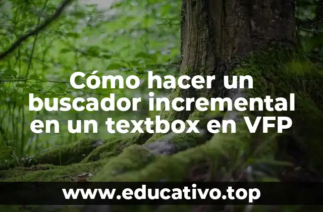 Cómo hacer un buscador incremental en un textbox en VFP