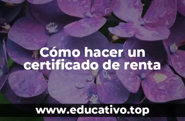 Cómo hacer un certificado de renta