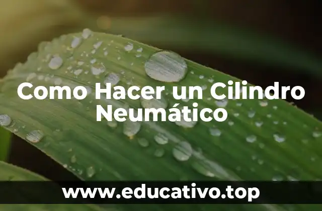 Como Hacer un Cilindro Neumático