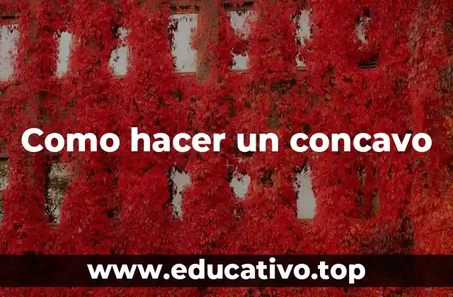 Como hacer un concavo