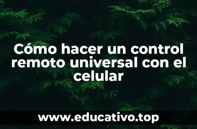 Cómo hacer un control remoto universal con el celular
