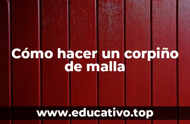 Cómo hacer un corpiño de malla