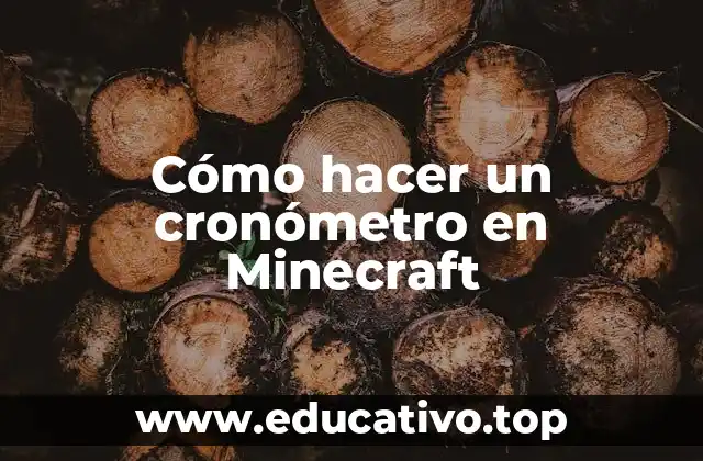 Cómo hacer un cronómetro en Minecraft