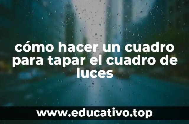 cómo hacer un cuadro para tapar el cuadro de luces
