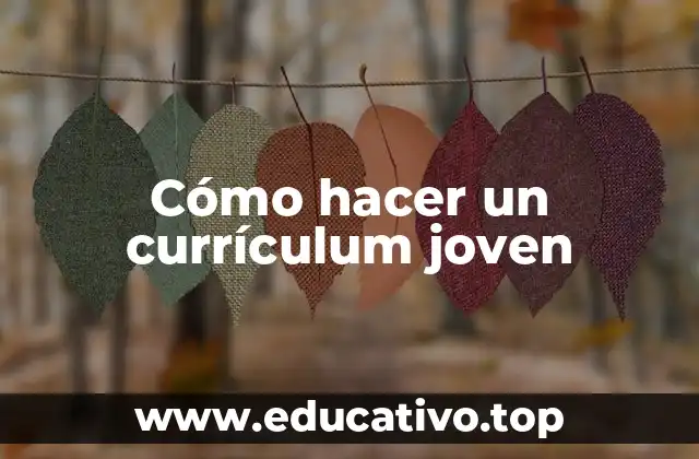 Cómo hacer un currículum joven