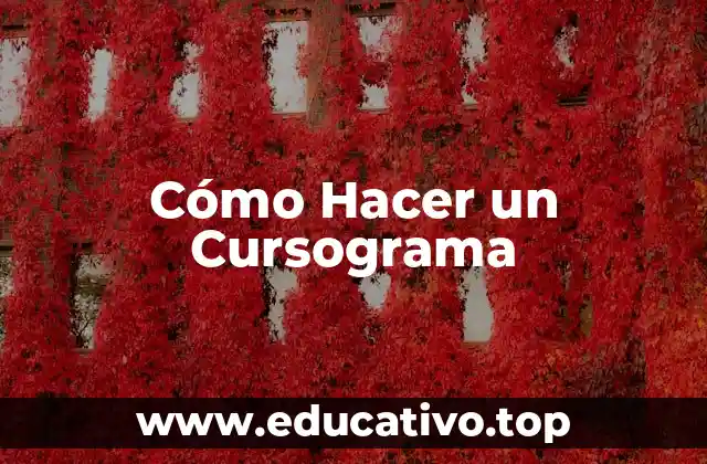 Cómo Hacer un Cursograma