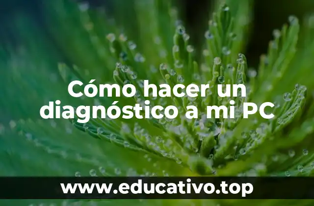 Cómo hacer un diagnóstico a mi PC