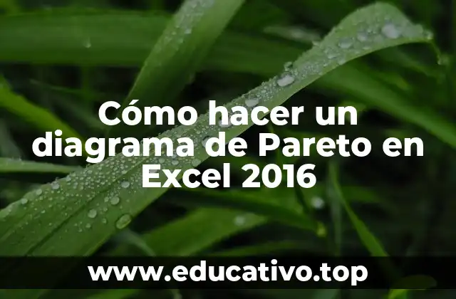 Cómo hacer un diagrama de Pareto en Excel 2016