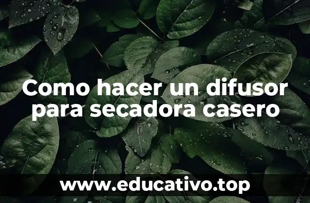 Como hacer un difusor para secadora casero
