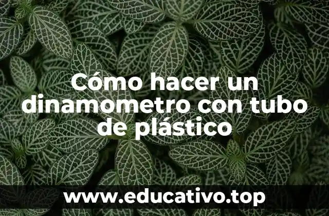 Cómo hacer un dinamometro con tubo de plástico