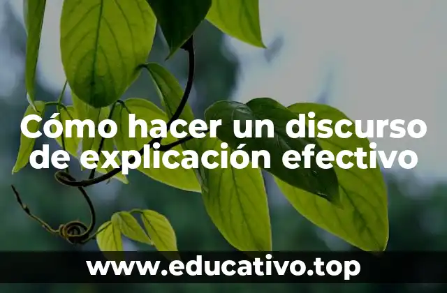 Cómo hacer un discurso de explicación efectivo
