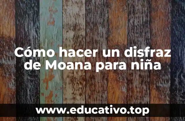Cómo hacer un disfraz de Moana para niña