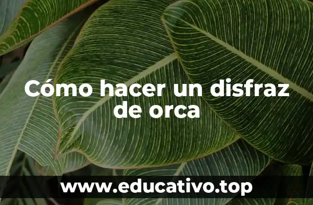 Cómo hacer un disfraz de orca