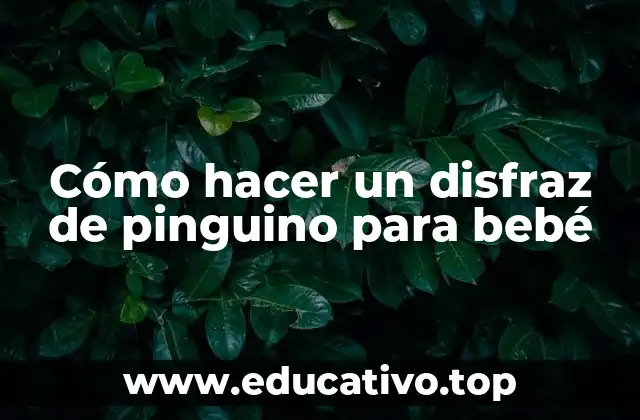 Cómo hacer un disfraz de pinguino para bebé