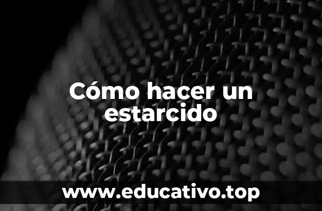 Cómo hacer un estarcido