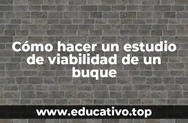 Cómo hacer un estudio de viabilidad de un buque