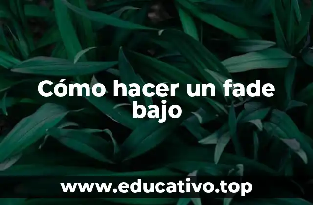 Cómo hacer un fade bajo