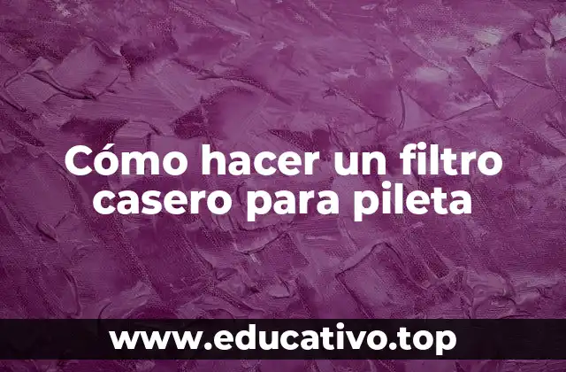 Cómo hacer un filtro casero para pileta