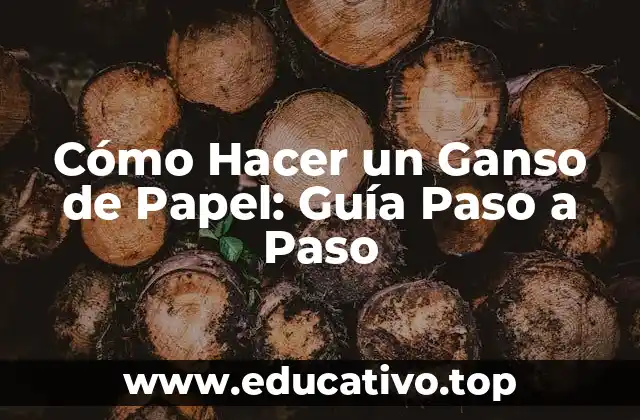 Cómo Hacer un Ganso de Papel: Guía Paso a Paso