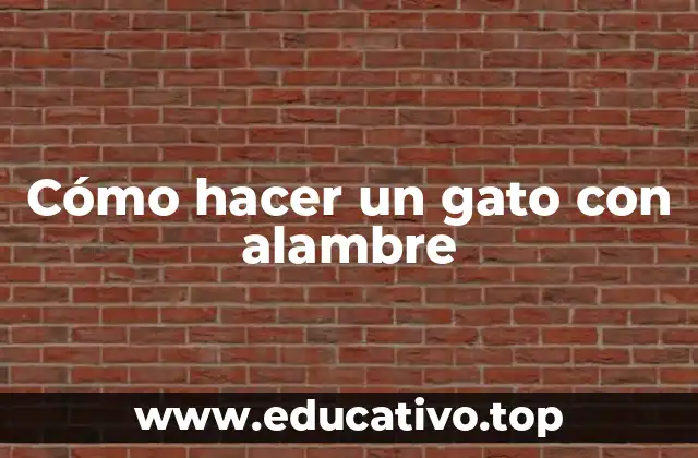 Cómo hacer un gato con alambre