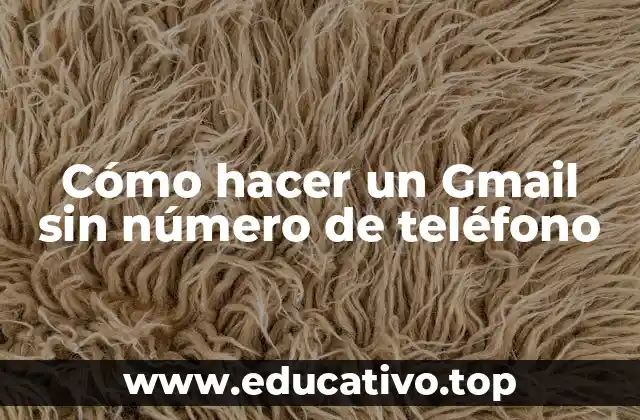 Cómo hacer un Gmail sin número de teléfono
