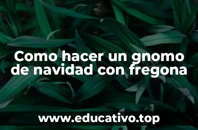 Como hacer un gnomo de navidad con fregona
