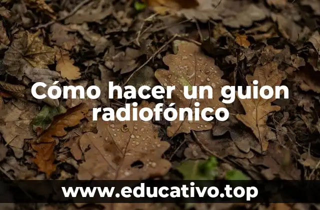 Cómo hacer un guion radiofónico