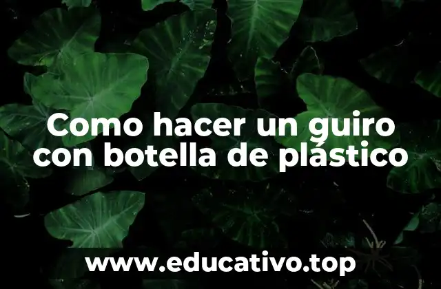 Como hacer un guiro con botella de plástico