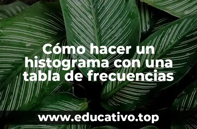 Cómo hacer un histograma con una tabla de frecuencias