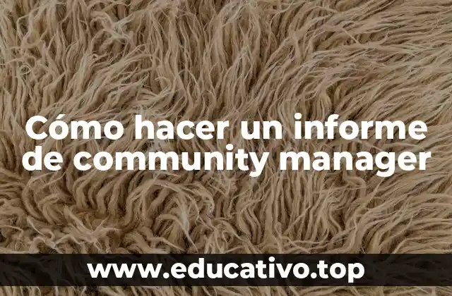 Cómo hacer un informe de community manager