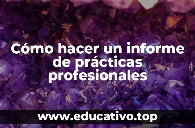 Cómo hacer un informe de prácticas profesionales