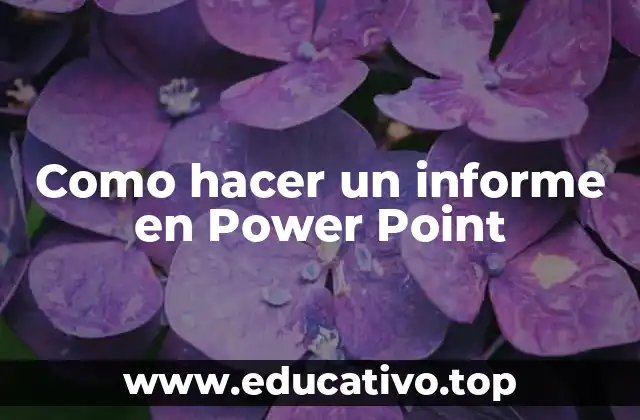 Como hacer un informe en Power Point