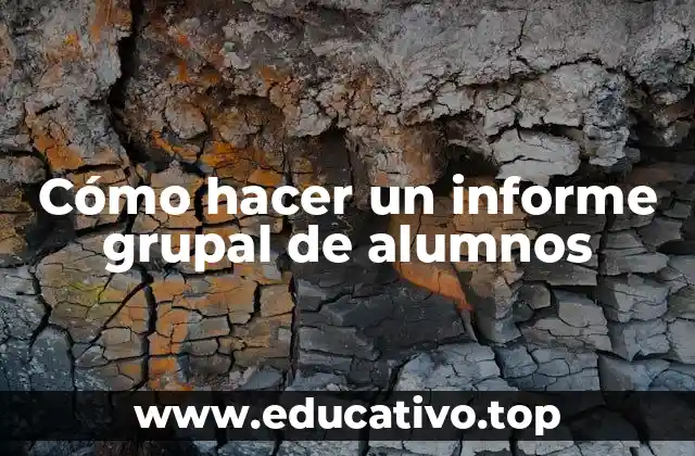 Cómo hacer un informe grupal de alumnos