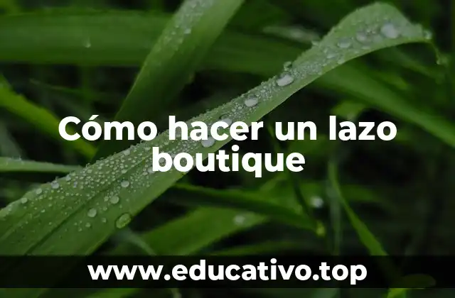 Cómo hacer un lazo boutique