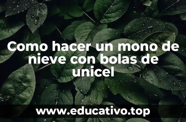 Como hacer un mono de nieve con bolas de unicel