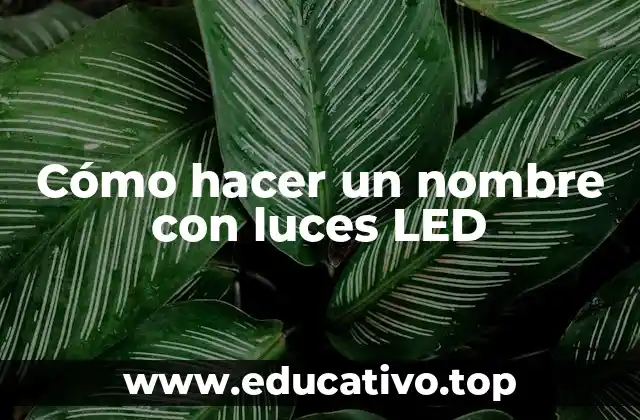 Cómo hacer un nombre con luces LED