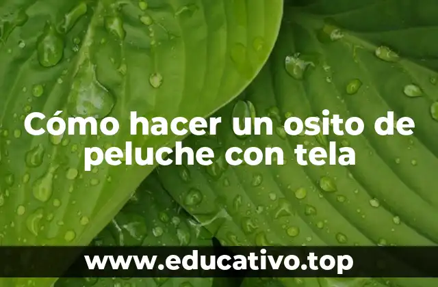 Cómo hacer un osito de peluche con tela