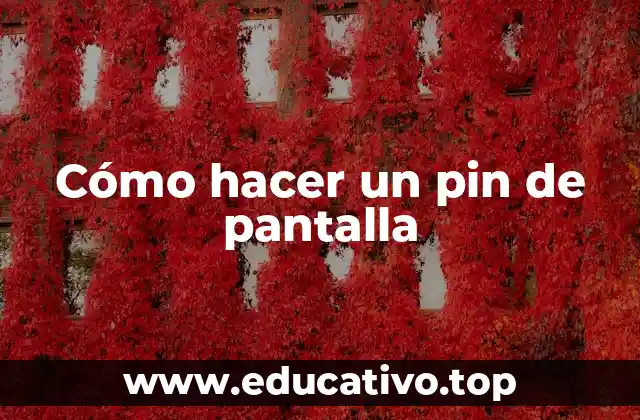 Cómo hacer un pin de pantalla