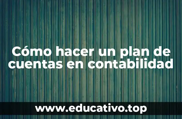Cómo hacer un plan de cuentas en contabilidad