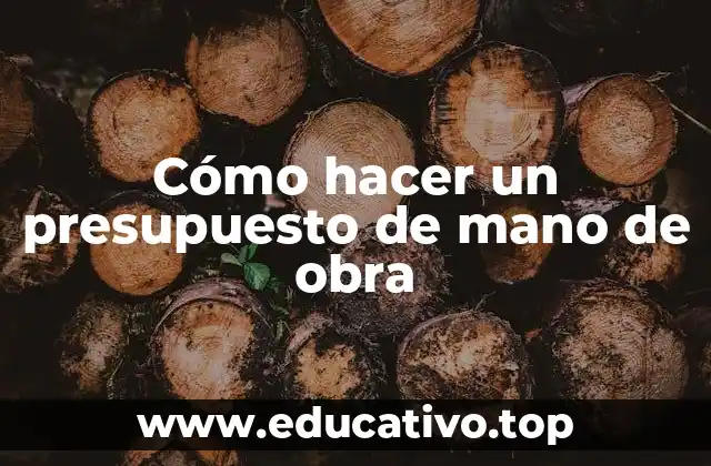 Cómo hacer un presupuesto de mano de obra