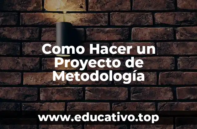 Como Hacer un Proyecto de Metodología