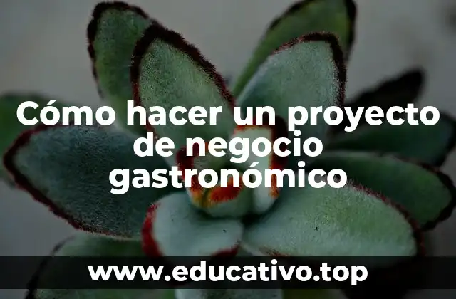 Cómo hacer un proyecto de negocio gastronómico