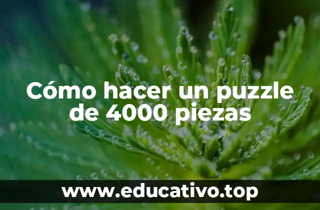Cómo hacer un puzzle de 4000 piezas
