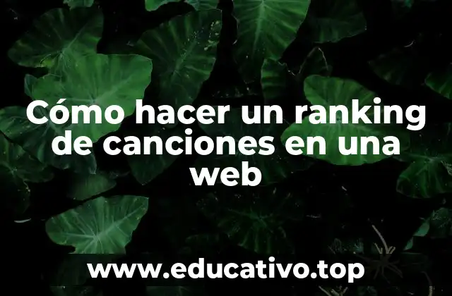Cómo hacer un ranking de canciones en una web